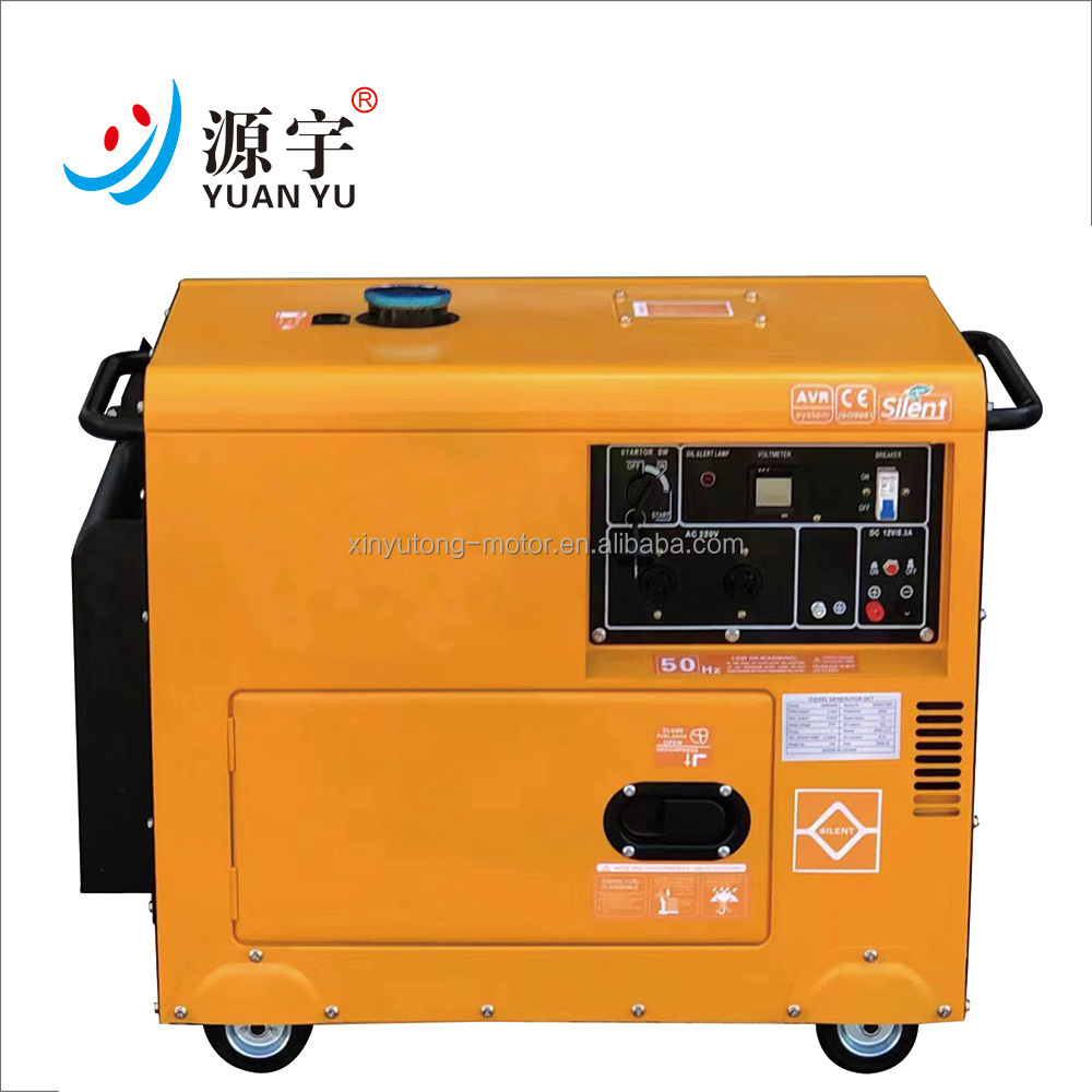 Small size 3000W 5000w 6500W 8000W  3kw 5KW 6.5kw 8kw portable diesel generator open silent gas online generator  for home use