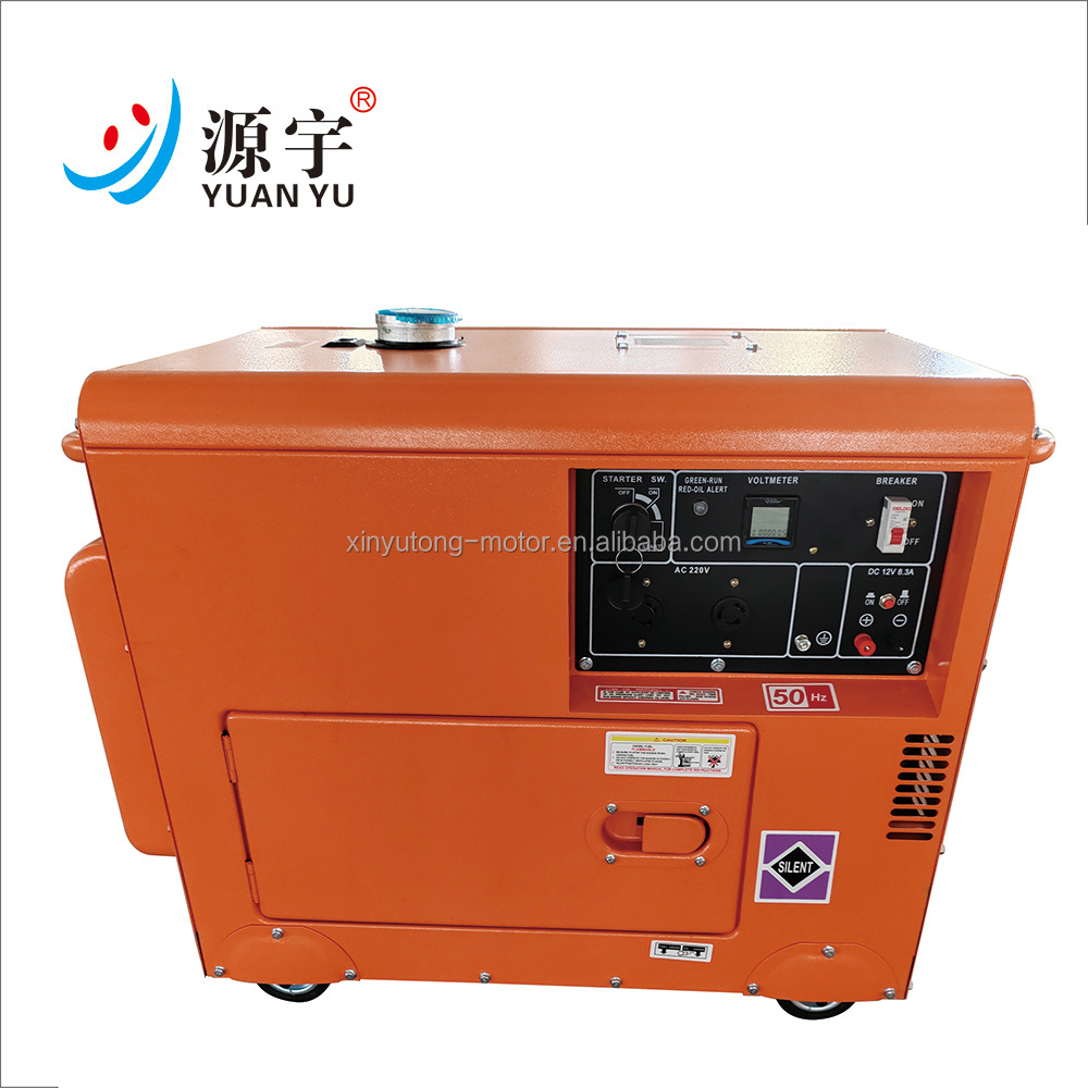 Small size 3000W 5000w 6500W 8000W  3kw 5KW 6.5kw 8kw portable diesel generator open silent gas online generator  for home use