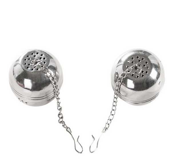 New Essential Stainless Steel Ball Tea Infuser Mesh Filter Strainer w/hook Loose Tea Leaf Spice Home Kitchen Accessories