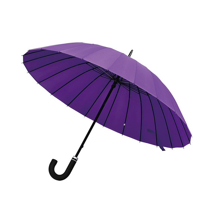 Violet Umbrella High Quality Low Price 24 Inch 24K Promotional Wholesale Sun Protection OEM Custom Golf Stick Umbrella