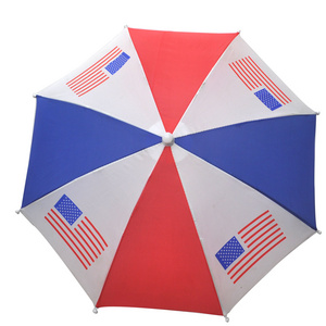 Promotional Customized Fishing Umbrella Hat,hat Umbrella With American Flag