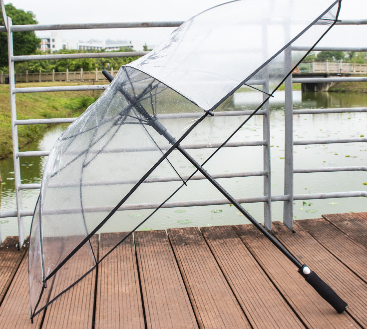 Transparent 120 CM Golf Umbrella With Long Handle large clear umbrellas