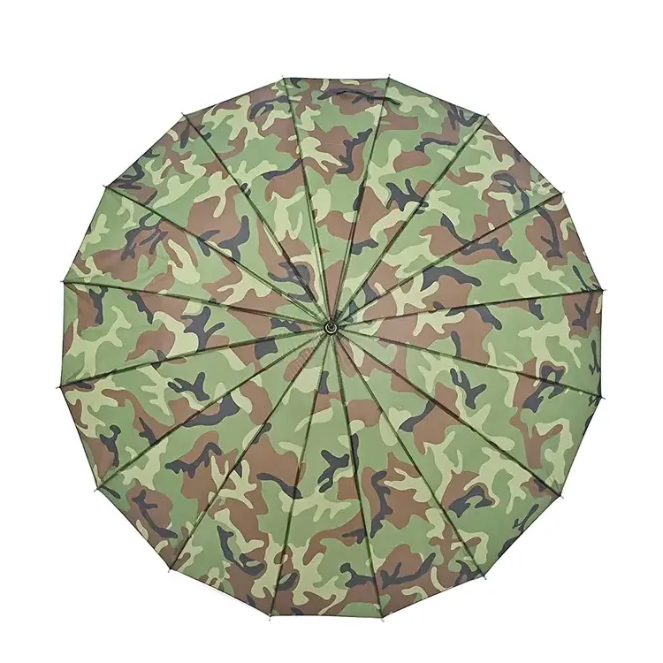 30 Inch 16 Bone 75 CM Straight Advertising Big Size Outdoor Camo Golf Umbrella Camouflage Umbrella