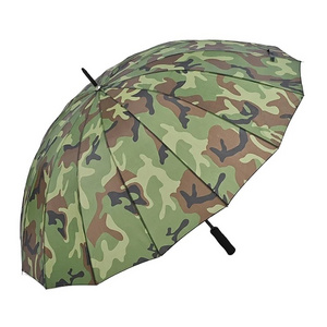 30 Inch 16 Bone 75 CM Straight Advertising Big Size Outdoor Camo Golf Umbrella Camouflage Umbrella