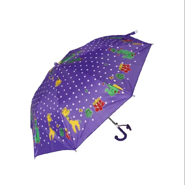 18 Inch 8k Hot Sell Hook Handle Custom Animal Digital Print Cartoon Character Children Kids Cute Umbrella