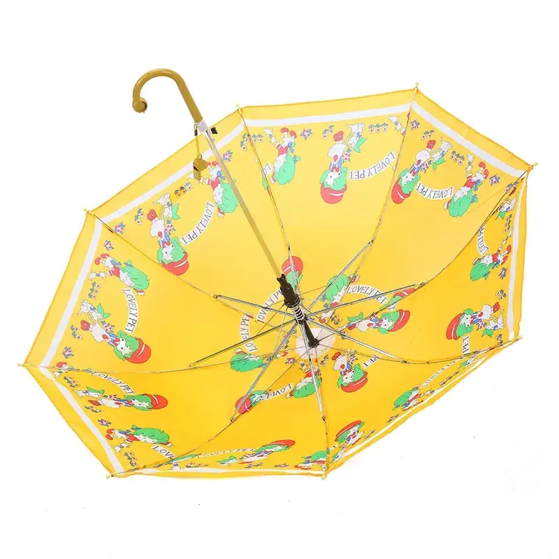 17 Inch 8 Ribs 45cm Long Handle Cartoon Printed Umbrellas Kids Children's Rain Umbrella Sunscreen Umbrellas For Boy Gi