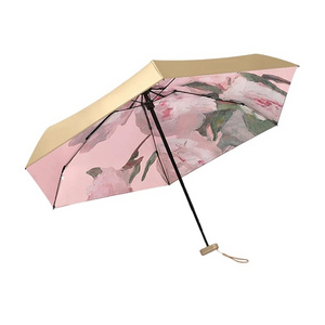 19 Inch 6k The Smallest 5 Fold Umbrella 15cm Sun Umbrella