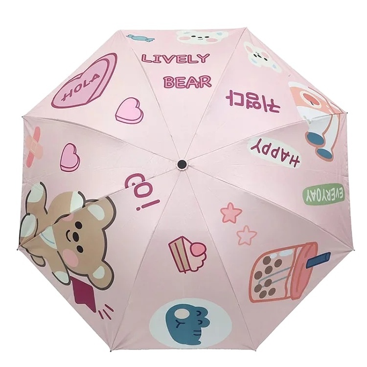 Stitch Umbrella Kids Cute Cartoon Folding Rain And Sun Dual-use Sun Umbrella For Men And Women