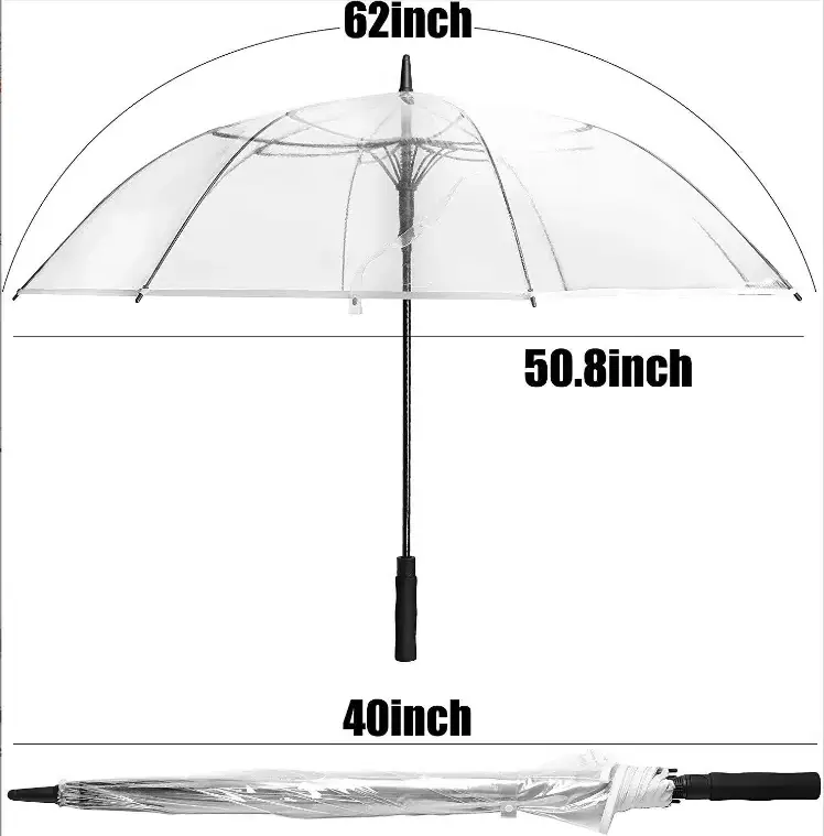 Paraguas Wholesale White Umbrella Wedding Transparent Custom Advertising Windproof Sun Golf Straight Umbrella With Logo For Sale