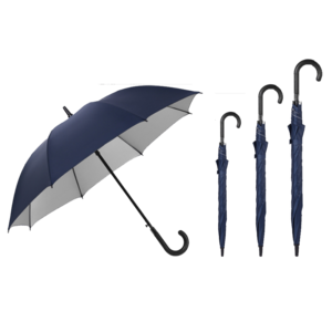 Wholesale 8k long handle business straight umbrellas silver coated sun shading advertising umbrellas with logo printing