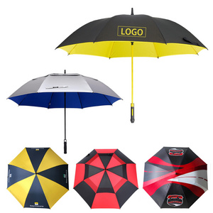 Innovative wholesale 30 inch large windproof logo prints big luxury promotional branded custom golf umbrella