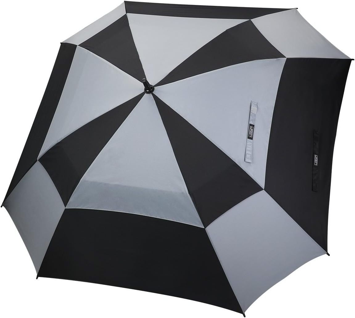 Extra Large Golf Umbrella 62 inch Vented Square Umbrella Windproof Auto Open Double Canopy Umbrella with logo