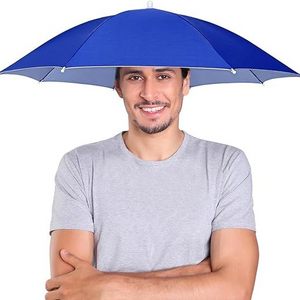 Umbrella Hat Elastic headband Umbrella Hats for Women Men Hands Free Umbrella for sun and rain with logo printing