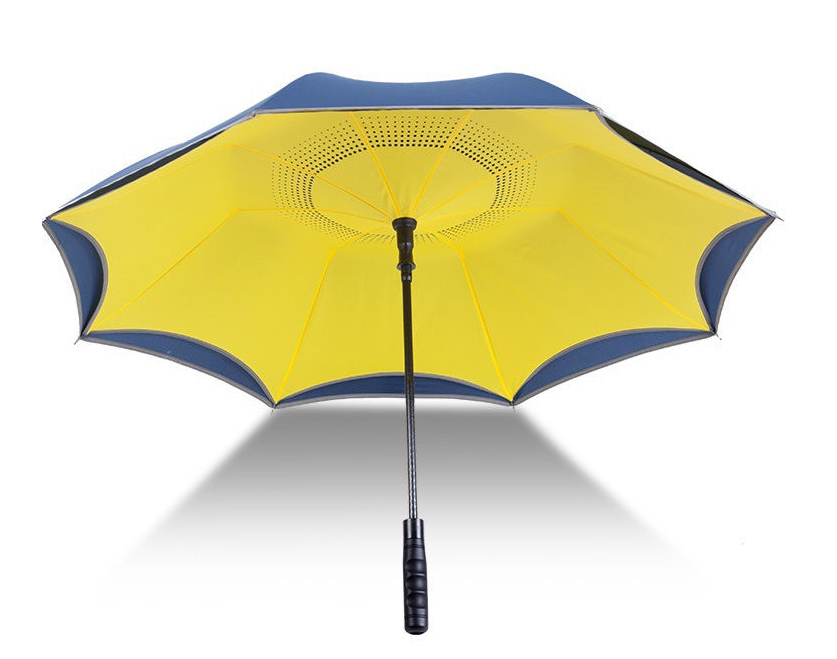 Sombrillas Straight Automatic Double Inverted Umbrella Reverse Umbrella Windproof For The Rain with Custom logo