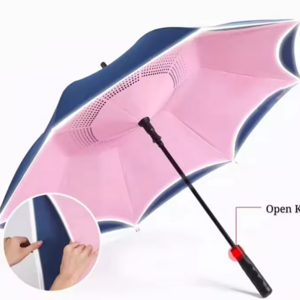 Sombrillas Straight Automatic Double Inverted Umbrella Reverse Umbrella Windproof For The Rain with Custom logo