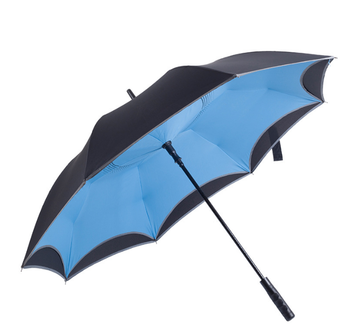 Sombrillas Straight Automatic Double Inverted Umbrella Reverse Umbrella Windproof For The Rain with Custom logo