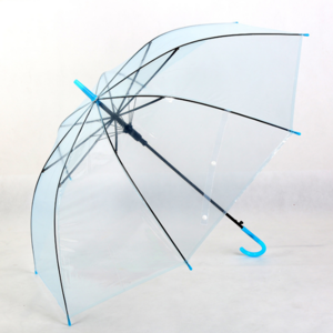 Custom logo novedades 21inch poe transparent bridal straight clear umbrella for this rain