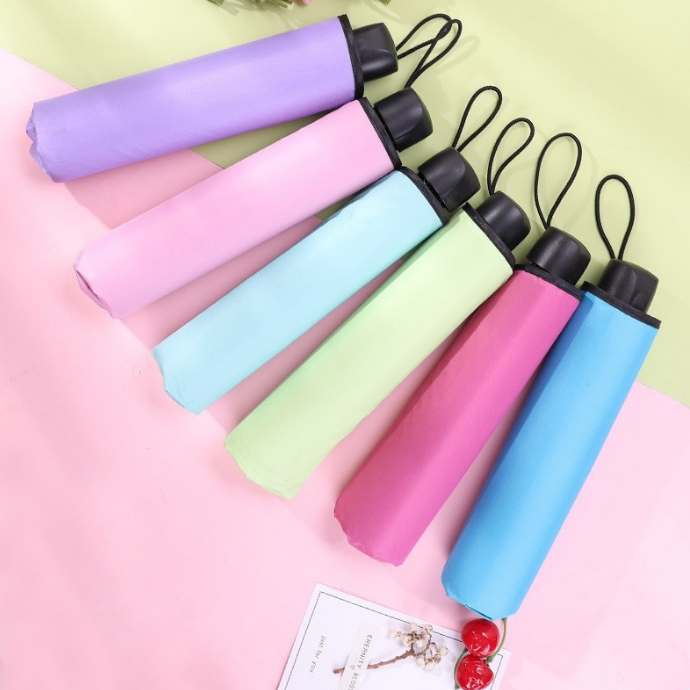 Smart Modern Design Magic Umbrella 3-Fold Anti-UV Water Bloom Portable Travel Adult Girl Umbrella Manual Control