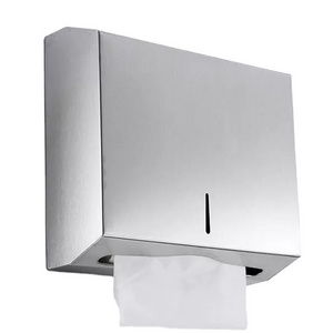 Hotel Bathroom Wall Mounted Stainless Steel Hand Toilet Tissue Paper Towel Dispenser Holder