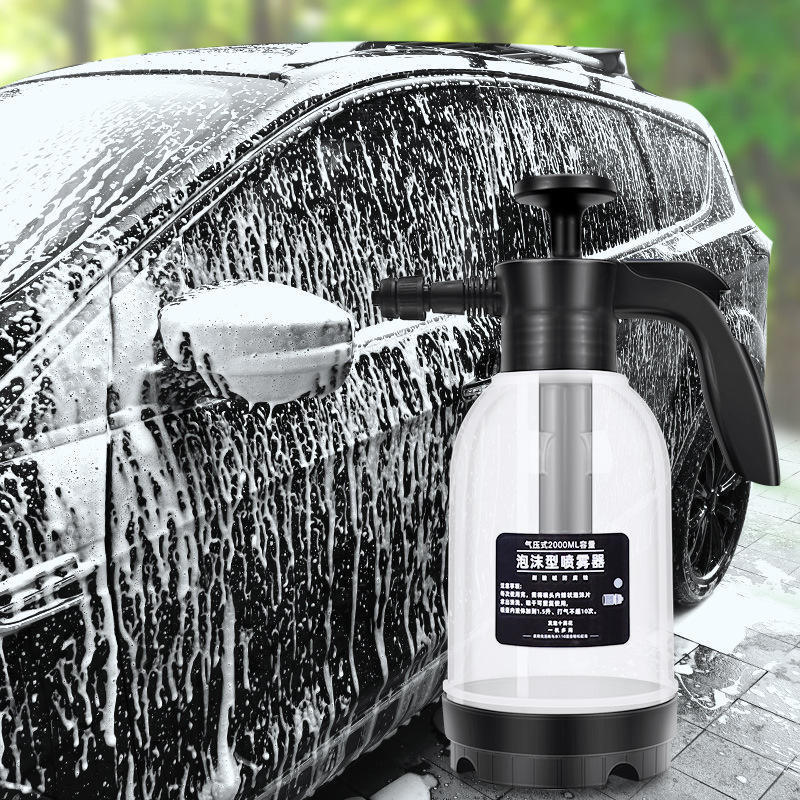 2L Transparent High-Pressure Car Washer Foam Cannon Pot  Car Washing Pressure Spray Bottle Hand Pressurized Foam Sprayer