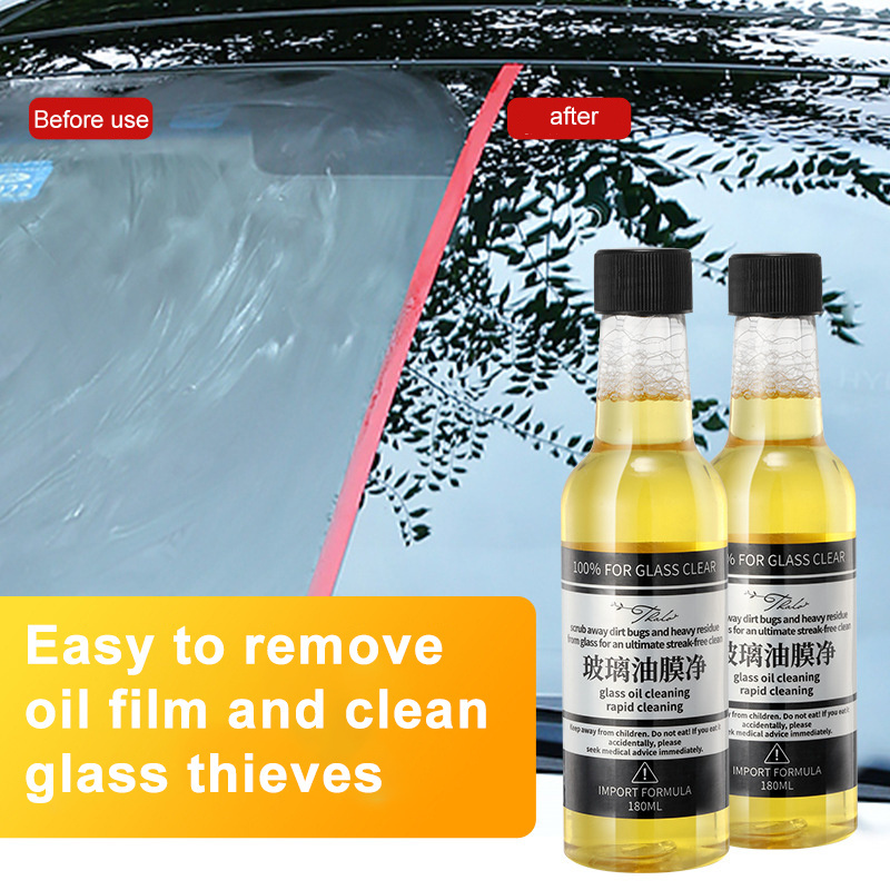 180ml Remover Stripper Car Windshield Windscreen Glass Cleaner Kits Auto Window Oil Film Removing Agent Car Car Oil Cleaner