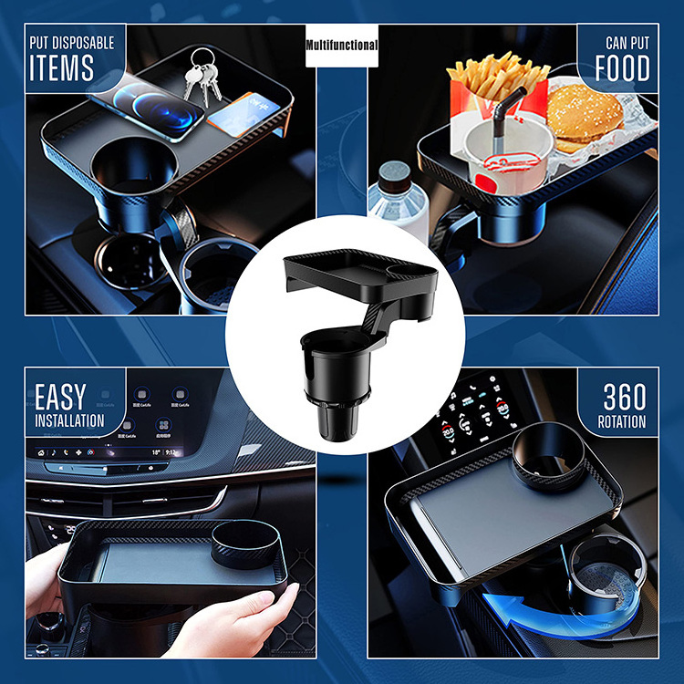 Universal 360 Degree Swivel Car Tray Table New Mobile Phone Holder SUV Truck Car Adjustable Interior Accessories Cell Phone