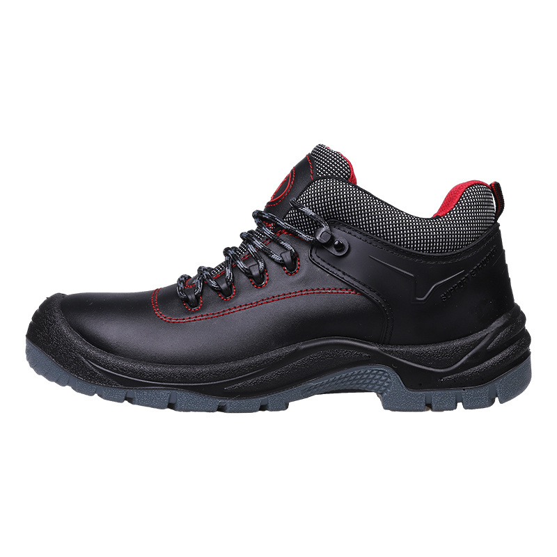 Genuine Leather Waterproof Work Shoes CE Approved Steel Toe Industrial Construction Safety Shoes for Men