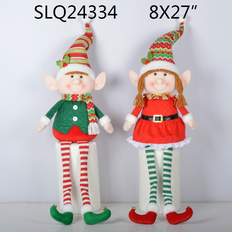 christmas elf on the shelf door  christmas elf decorations  plush toy elf christmas headband grinch plush grinch doll plush d