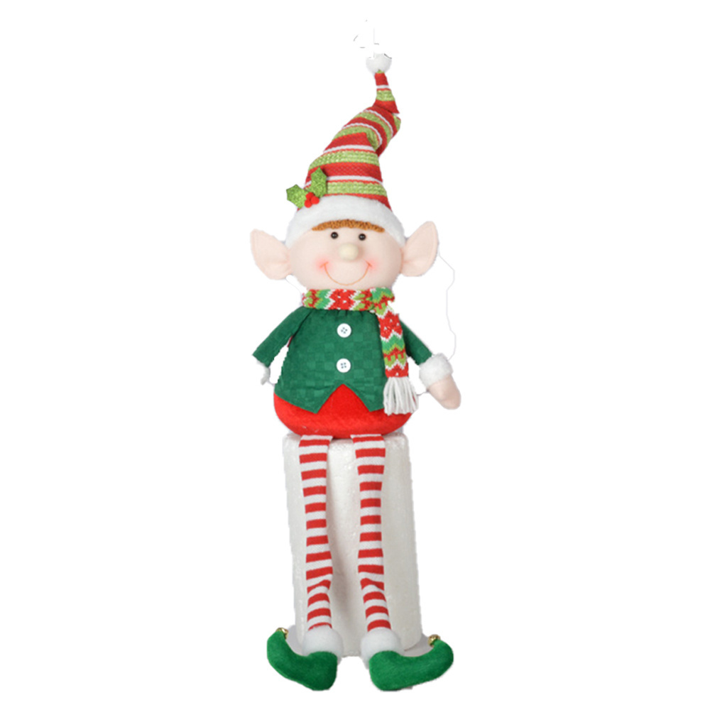 christmas elf on the shelf door  christmas elf decorations  plush toy elf christmas headband grinch plush grinch doll plush d