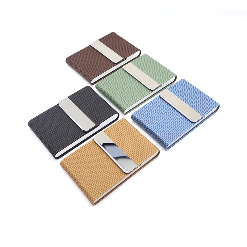 NEW Design Stock Metal Stainless Steel Mens Rfid Blocking Leather Aluminium Alloy Wallet Business Card Holder