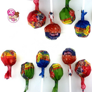 Factory wholesale high quality candy fruit flavor lollipop custom color packaging Big bom filled with hard candy sweet lollipop