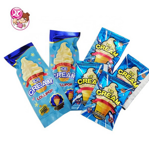 Factory wholesale hot selling candy New 2024 color ice cream fruit flavored sour powder Popping candy children's lollipop