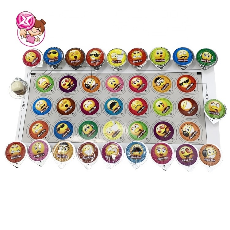 New Arrival Halal Chocolate Cup Sweet Cute Emoticons Chocolates And Sweets Biscuits Children's Snack For Middle East Market