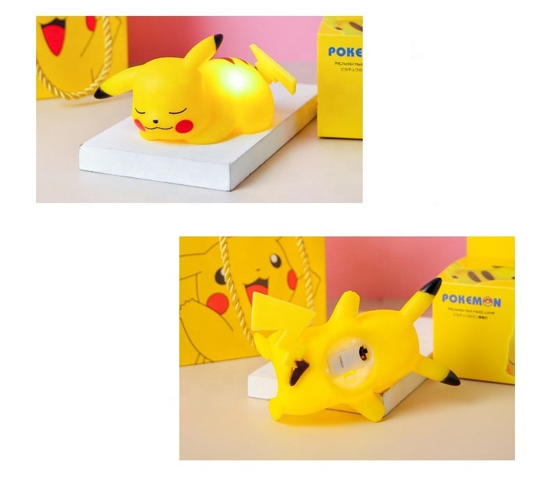 Battery Operated Baby Night Light Toys Gifts PVC Cartoon LED Baby Lamp Pikachu Sleeping Light