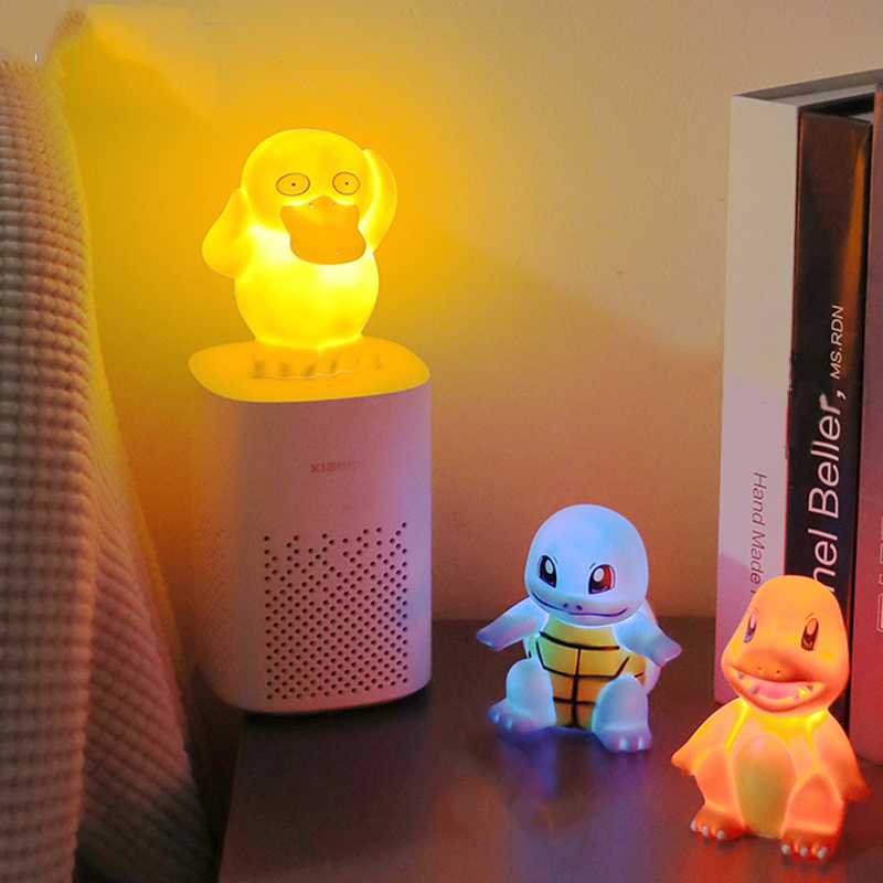 Portable Nursery Battery Powered Animal Night Lights for Baby Cute Anime Lights Pikachu Turtle Dragon Duck Night Light