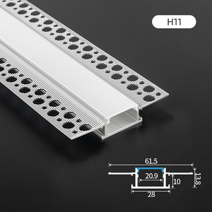 H11 68.5*13.3mm Customization LED Aluminum profile with PC Cover for LED Strip Recessed Linear Profil Alu Channel