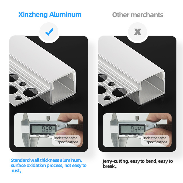 H05 Plaster Recessed Mounting LED Aluminum Profile Strip Light U Channel Corner Extrusion Channel for Ceiling