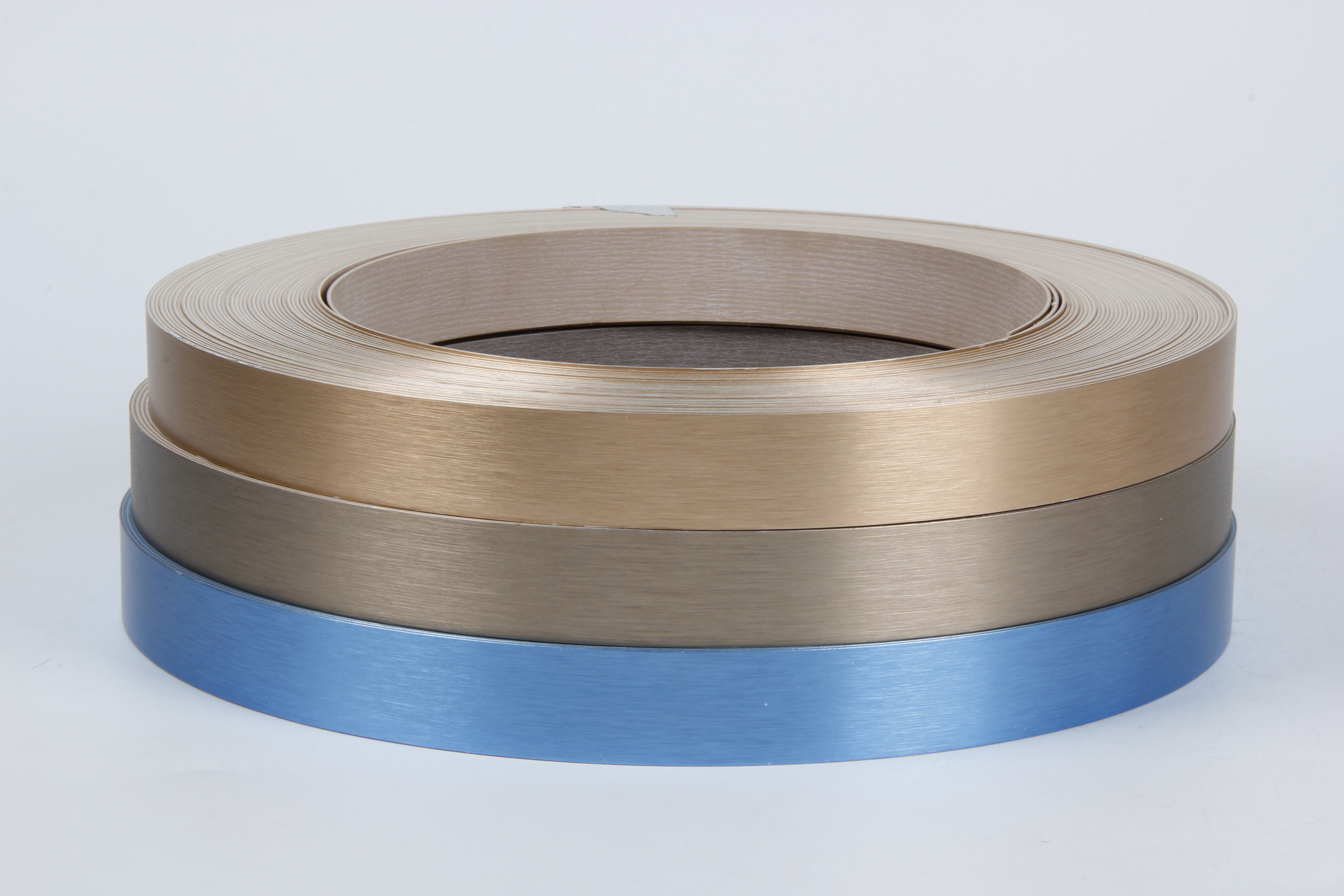 Decorative Flexible Furniture Metallic Brushed Edge Banding Tape Strip For Dest Table Metal Countertop Edge Trim