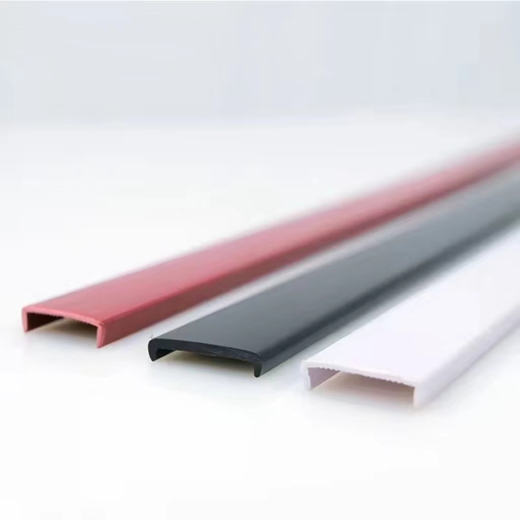 Customized Different Types Of Flexible Profiled PVC Edge Banding T shape/U shape/H Shape Rubber Countertop Edging Strip