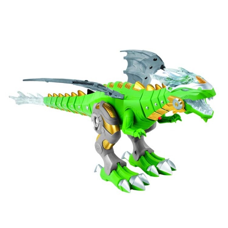 Hot selling electric spraying dinosaur B/O walking dinosaur toy with led light and spray smoke function