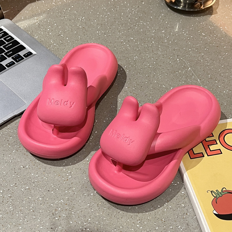 Southeast Asian platform women's flip-flops summer all-match and cute rabbit slippers women's cartoon flip-flops