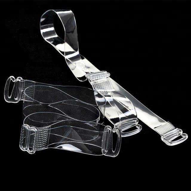 Transparent Invisible bra shoulder strap with adjustable plastic slider Elastic Bra Strap