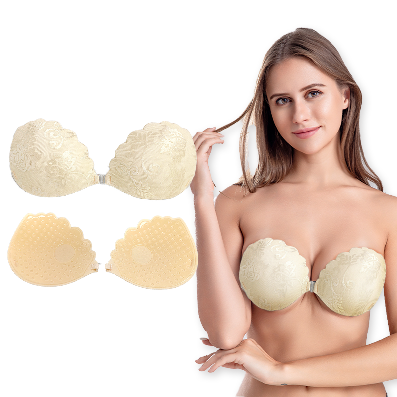 Wholesale Hot Sexy U-Plunge Sponge Invisible lace Bra for Big Breasts for Deep V Dresses Bras Category