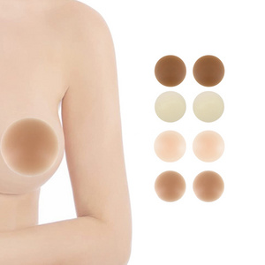 Sticky Nipple Pasties Adhesive Customized Women Breast Pasties Box Packaging Thin Seamless Reusable Silicone Nipple Covers