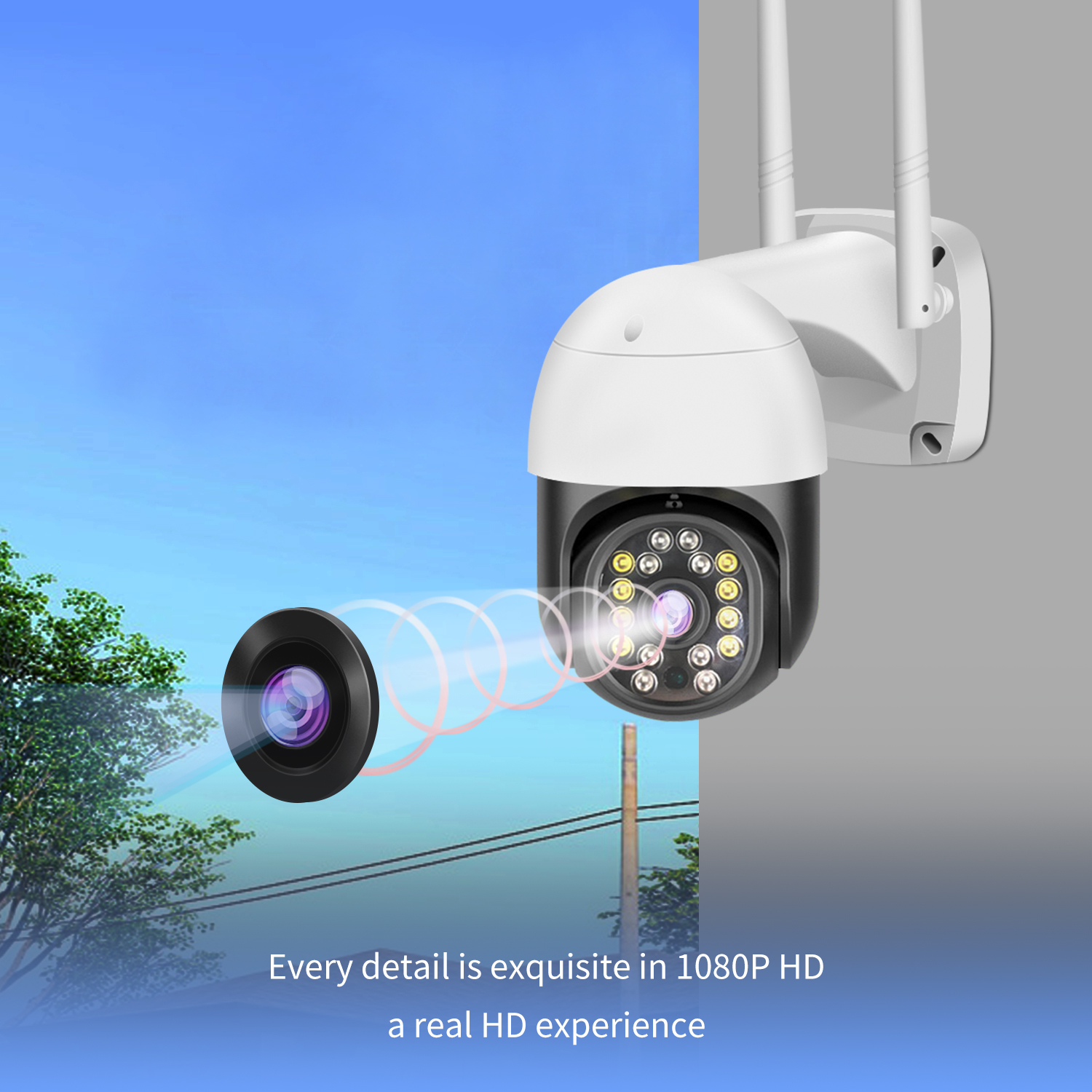 Security outdoor new fashion motion detection night vision high quality good price waterproof video IP camera