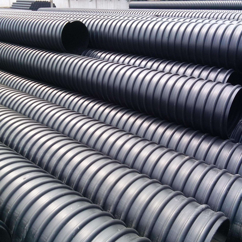 Large DN600 black pe hd 10 foot diameter plastic drain hdpe pipe prices 12 inch plastic corrugated culvert pipe 18 inch manufact