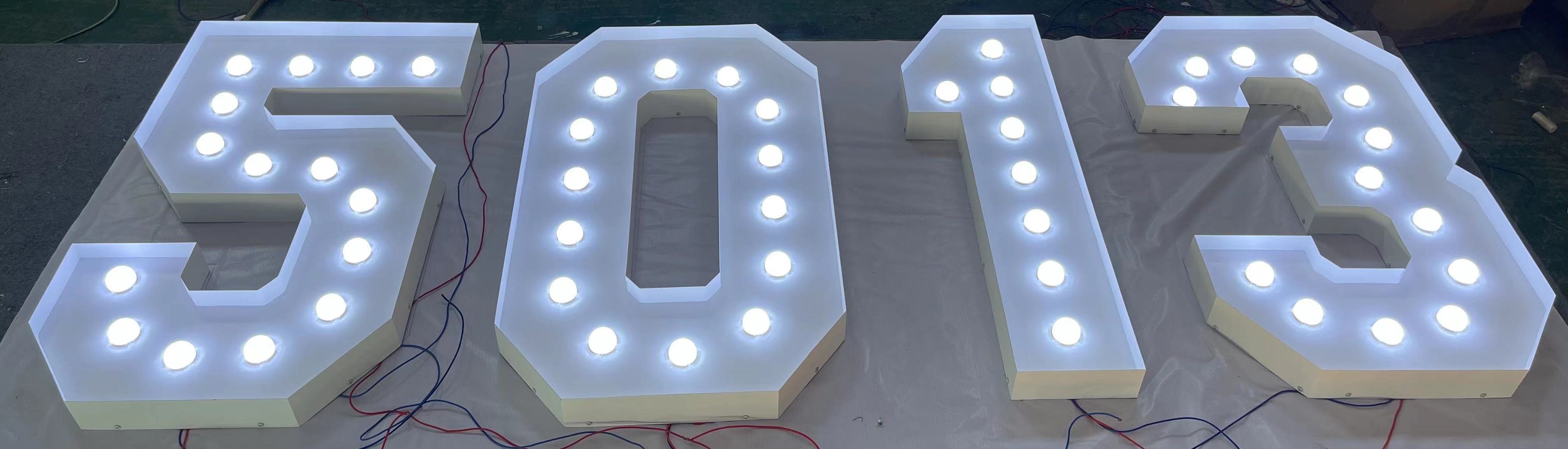 Super Bright Outdoor Waterproof Metal Acrylic Marquee Led Letters Large Alphabet Letters /signs