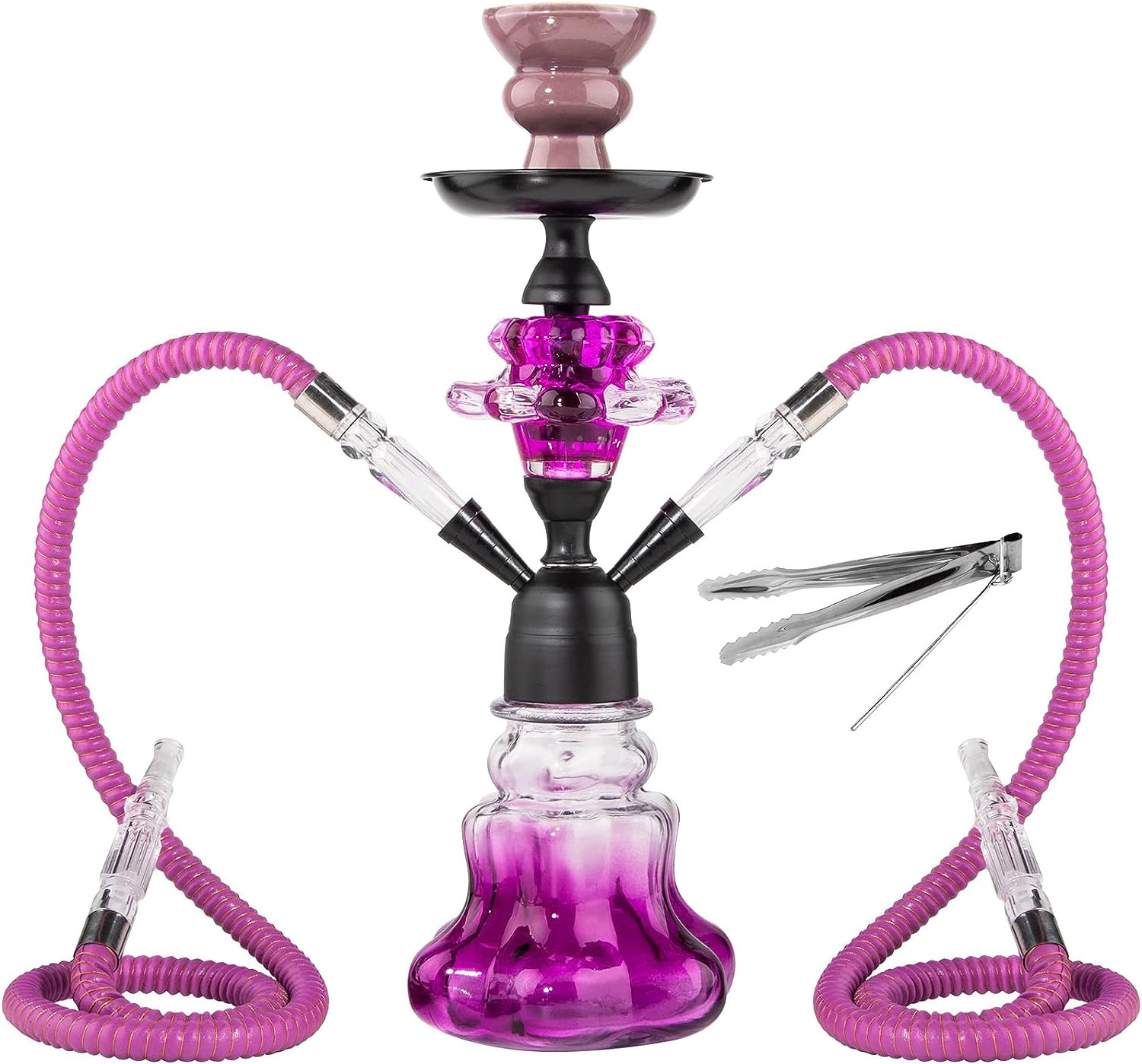 Hot sale Simple,Light Luxury  style small hookah bar shisha arabic hookah complete set of hookah accessories with double tubes