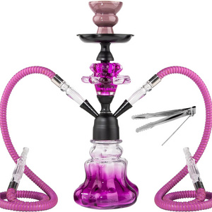 Hot sale Simple,Light Luxury  style small hookah bar shisha arabic hookah complete set of hookah accessories with double tubes