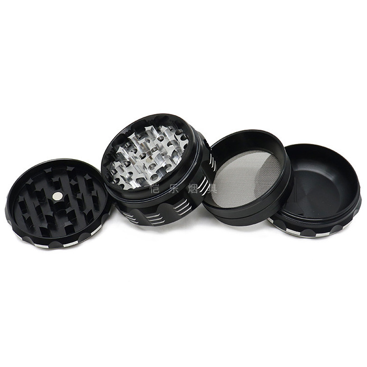 customized premium CNC hard teeth easy to clean and grind metal herb grinder 63mm aluminum alloy tobacco grinders